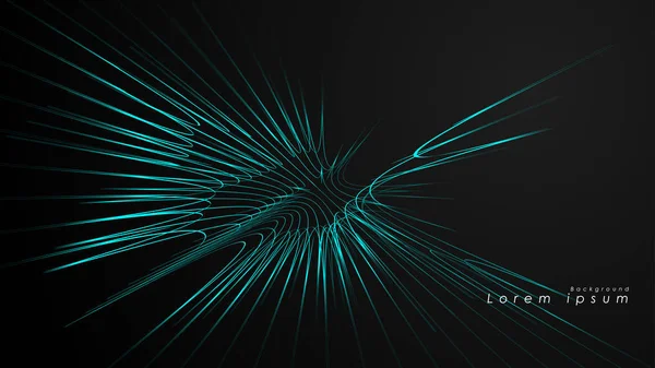 Dalgalı fütüristik mavi çizgilerin soyut arka planı