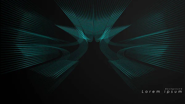 Dalgalı fütüristik mavi çizgilerin soyut arka planı