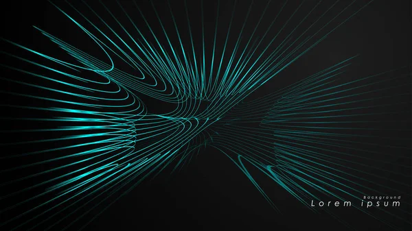 Dalgalı fütüristik mavi çizgilerin soyut arka planı