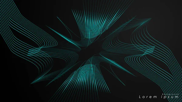 Dalgalı fütüristik mavi çizgilerin soyut arka planı