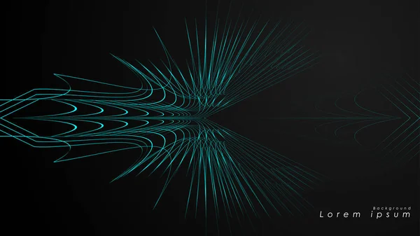 Fond abstrait de lignes bleues futuristes ondulées — Image vectorielle