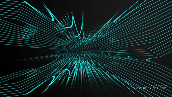 Dalgalı fütüristik mavi çizgilerin soyut arka planı