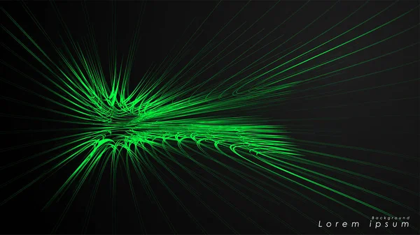 Абстрактный фон волнистых футуристических зеленых линий — стоковый вектор