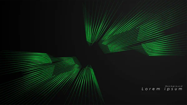 Fondo abstracto de líneas verdes futuristas onduladas — Archivo Imágenes Vectoriales