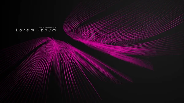 Dalgalı fütüristik pembe çizgilerin soyut arka planı.