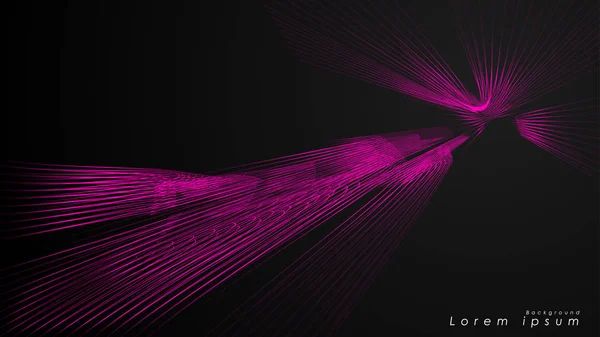 Dalgalı fütüristik pembe çizgilerin soyut arka planı.