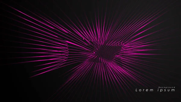 Dalgalı fütüristik pembe çizgilerin soyut arka planı.