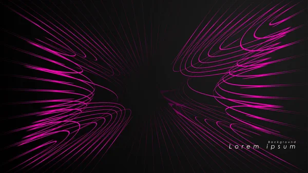 Dalgalı fütüristik pembe çizgilerin soyut arka planı.