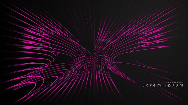 Dalgalı fütüristik pembe çizgilerin soyut arka planı.