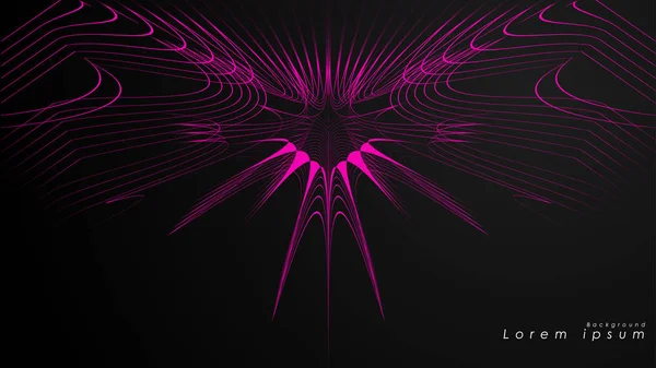 Dalgalı fütüristik pembe çizgilerin soyut arka planı.