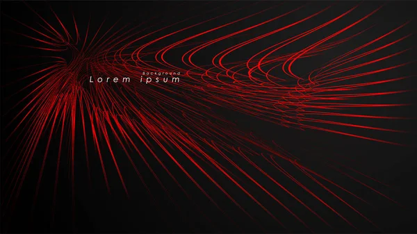 Dalgalı fütüristik kırmızı çizgilerin soyut arka planı.