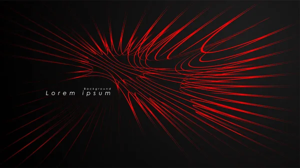 Dalgalı fütüristik kırmızı çizgilerin soyut arka planı.