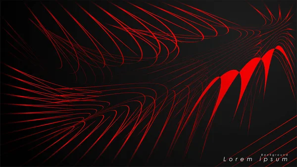 Dalgalı fütüristik kırmızı çizgilerin soyut arka planı.