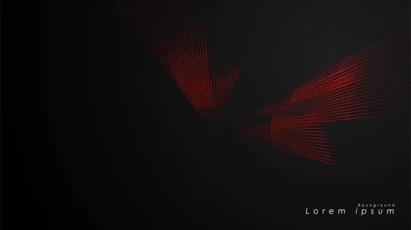 Abstracte achtergrond van golvende futuristische rode lijnen. — Stockvector