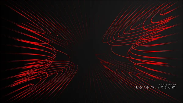 Dalgalı fütüristik kırmızı çizgilerin soyut arka planı.