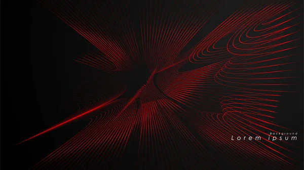 Dalgalı fütüristik kırmızı çizgilerin soyut arka planı.