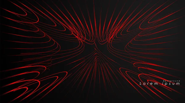 Dalgalı fütüristik kırmızı çizgilerin soyut arka planı.