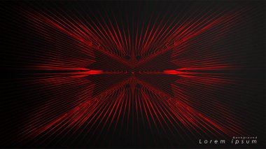 Dalgalı fütüristik kırmızı çizgilerin soyut arka planı.