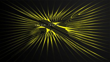 Dalgalı fütüristik sarı çizgilerin soyut arka planı