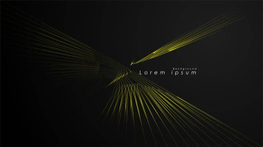 Dalgalı fütüristik sarı çizgilerin soyut arka planı