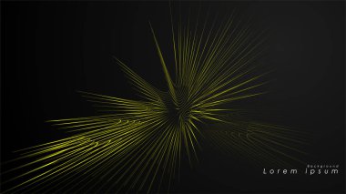 Dalgalı fütüristik sarı çizgilerin soyut arka planı