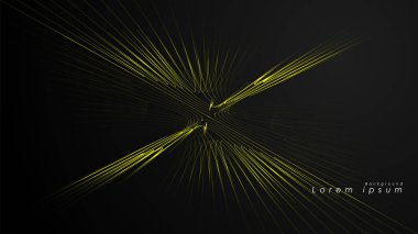 Dalgalı fütüristik sarı çizgilerin soyut arka planı