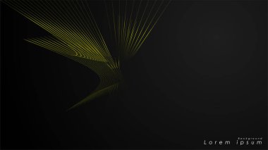 Dalgalı fütüristik sarı çizgilerin soyut arka planı