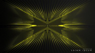 Dalgalı fütüristik sarı çizgilerin soyut arka planı