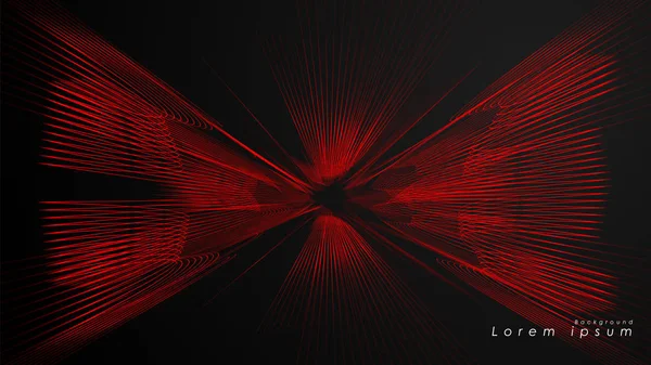 Dalgalı fütüristik kırmızı çizgilerin soyut arka planı.