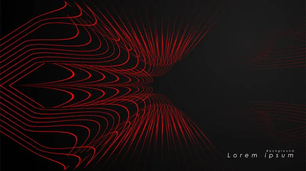 Dalgalı fütüristik kırmızı çizgilerin soyut arka planı.