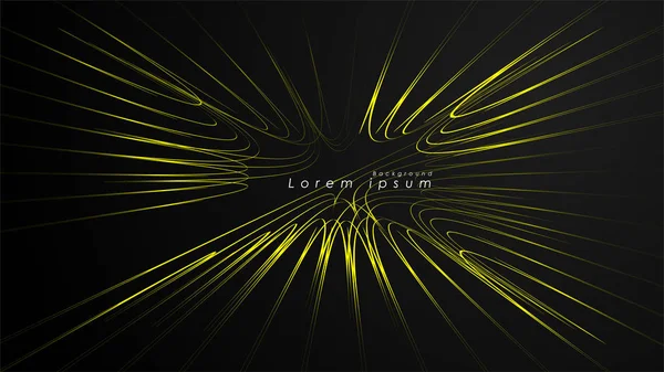 Dalgalı fütüristik sarı çizgilerin soyut arka planı