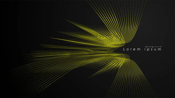 Dalgalı fütüristik sarı çizgilerin soyut arka planı