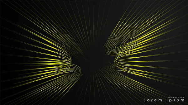 Dalgalı fütüristik sarı çizgilerin soyut arka planı