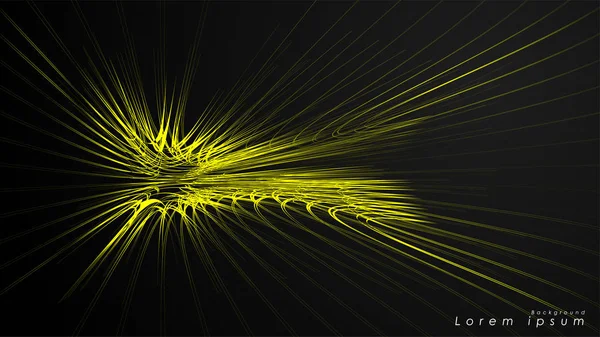 Dalgalı fütüristik sarı çizgilerin soyut arka planı
