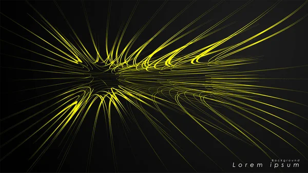 Dalgalı fütüristik sarı çizgilerin soyut arka planı