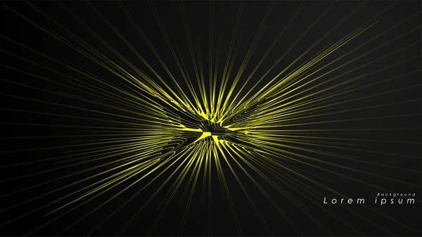 Dalgalı fütüristik sarı çizgilerin soyut arka planı