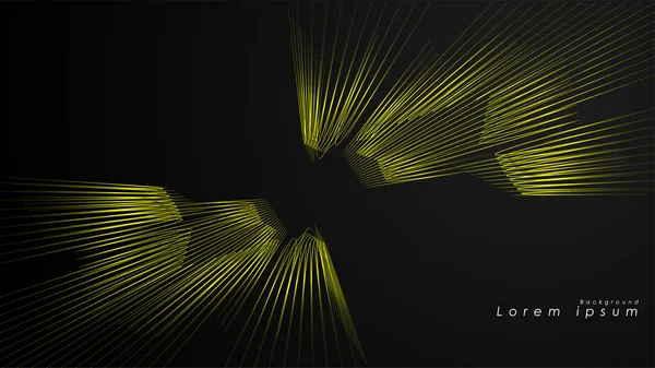 Dalgalı fütüristik sarı çizgilerin soyut arka planı