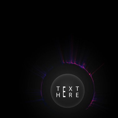 Yaratıcı vektör çizgileri ve soyut sanat çemberi tasarımları