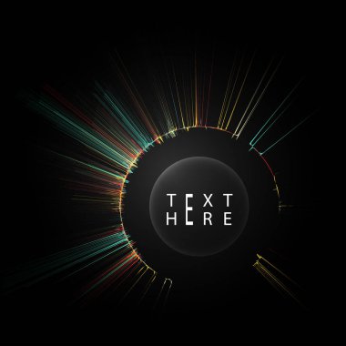 Yaratıcı vektör çizgileri ve soyut sanat çemberi tasarımları