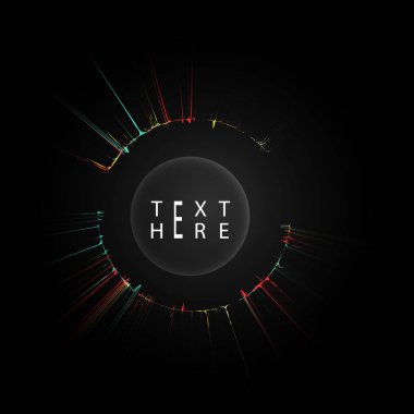 Yaratıcı vektör çizgileri ve soyut sanat çemberi tasarımları