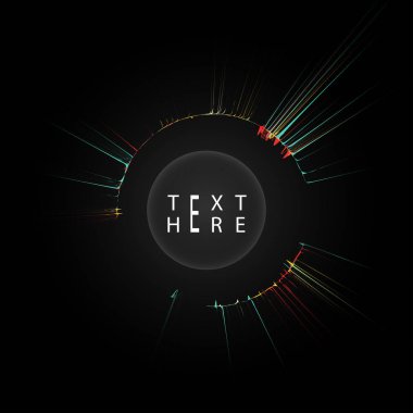 Yaratıcı vektör çizgileri ve soyut sanat çemberi tasarımları