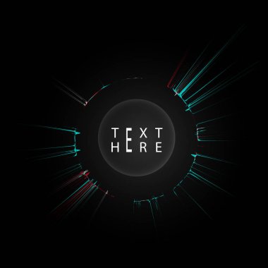 Yaratıcı vektör çizgileri ve soyut sanat çemberi tasarımları