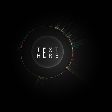 Yaratıcı vektör çizgileri ve soyut sanat çemberi tasarımları