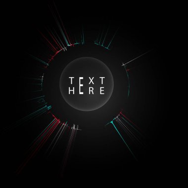 Yaratıcı vektör çizgileri ve soyut sanat çemberi tasarımları