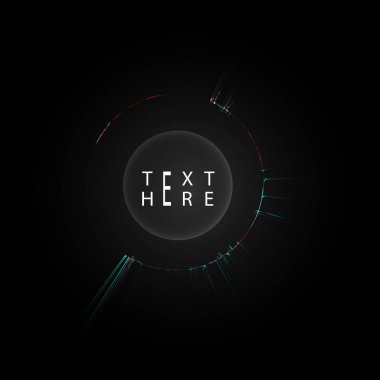 Yaratıcı vektör çizgileri ve soyut sanat çemberi tasarımları