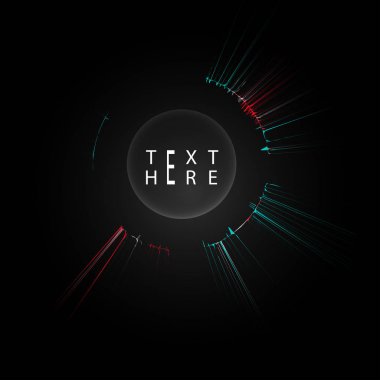 Yaratıcı vektör çizgileri ve soyut sanat çemberi tasarımları