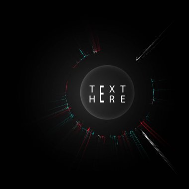 Yaratıcı vektör çizgileri ve soyut sanat çemberi tasarımları