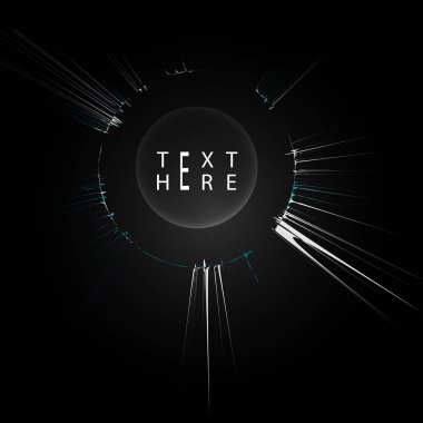 Yaratıcı vektör çizgileri ve soyut sanat çemberi tasarımları