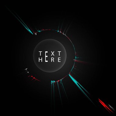 Yaratıcı vektör çizgileri ve soyut sanat çemberi tasarımları