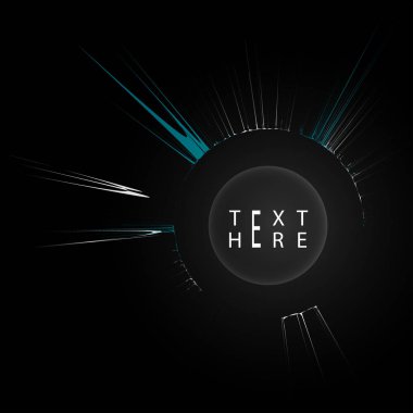 Yaratıcı vektör çizgileri ve soyut sanat çemberi tasarımları